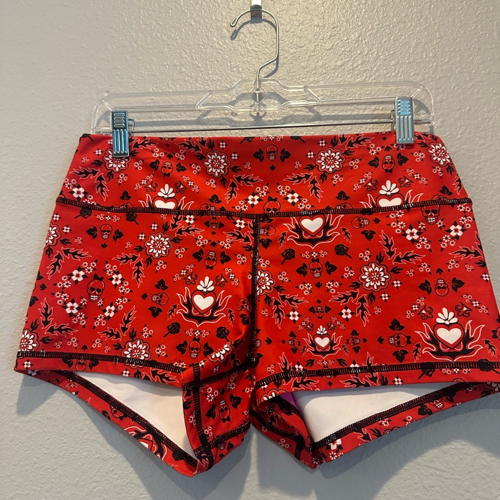 Peachy Athletics Red Bandana Shorts